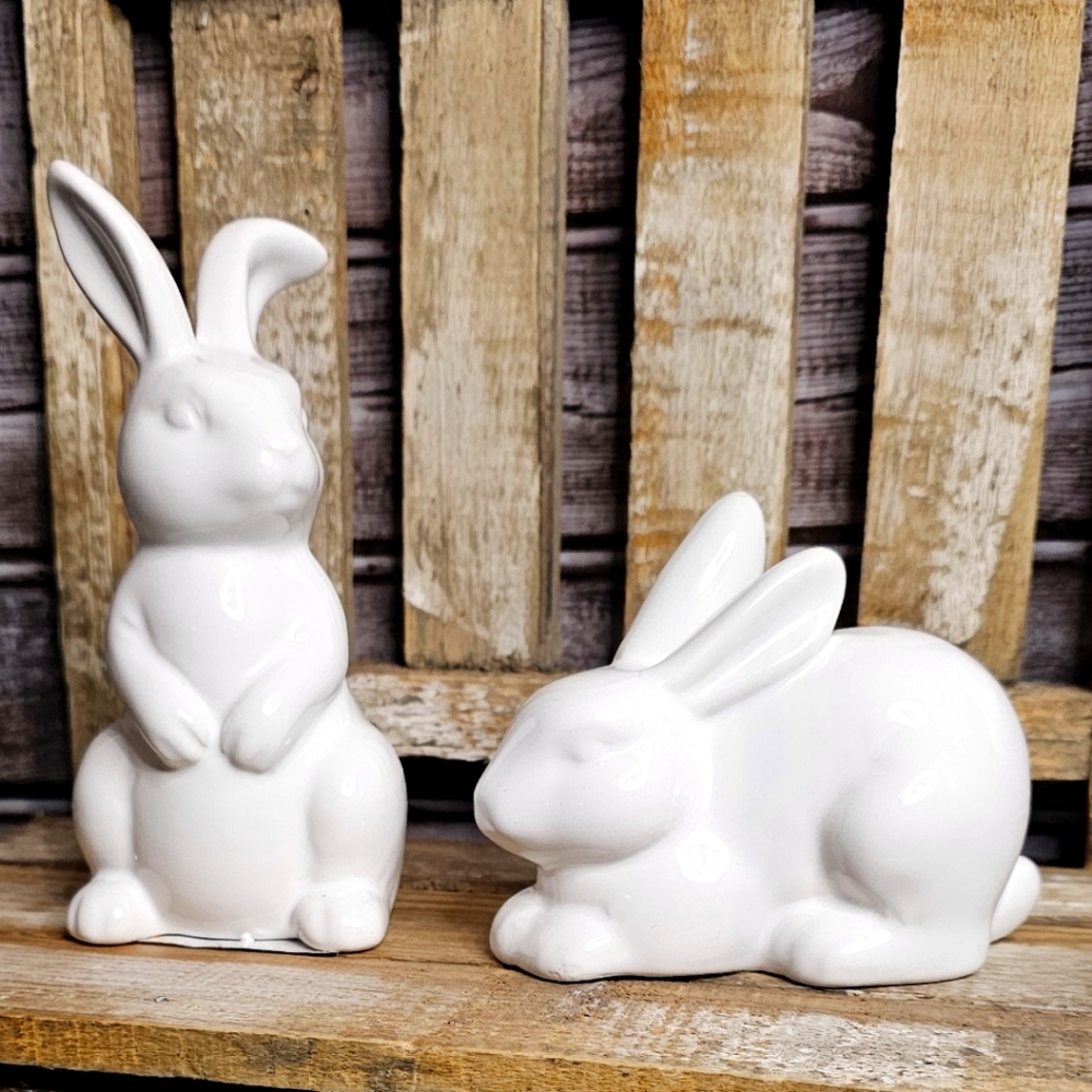 🐰 Set of 2 White Bunnies